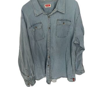 Wrangler 3XL denim button down